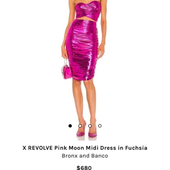REVOLVE Metallic Pink Midi Dress - Picture 16 of 16